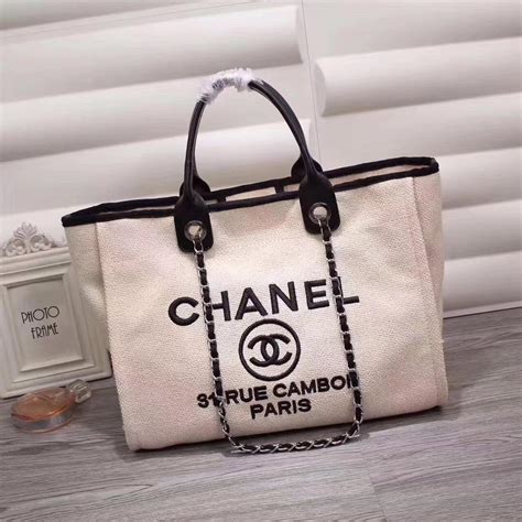 chanel beach bag fake